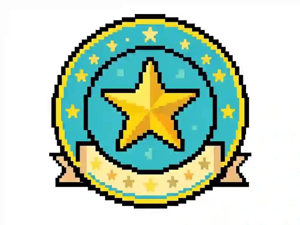 Pixel art example: emblem and map marker