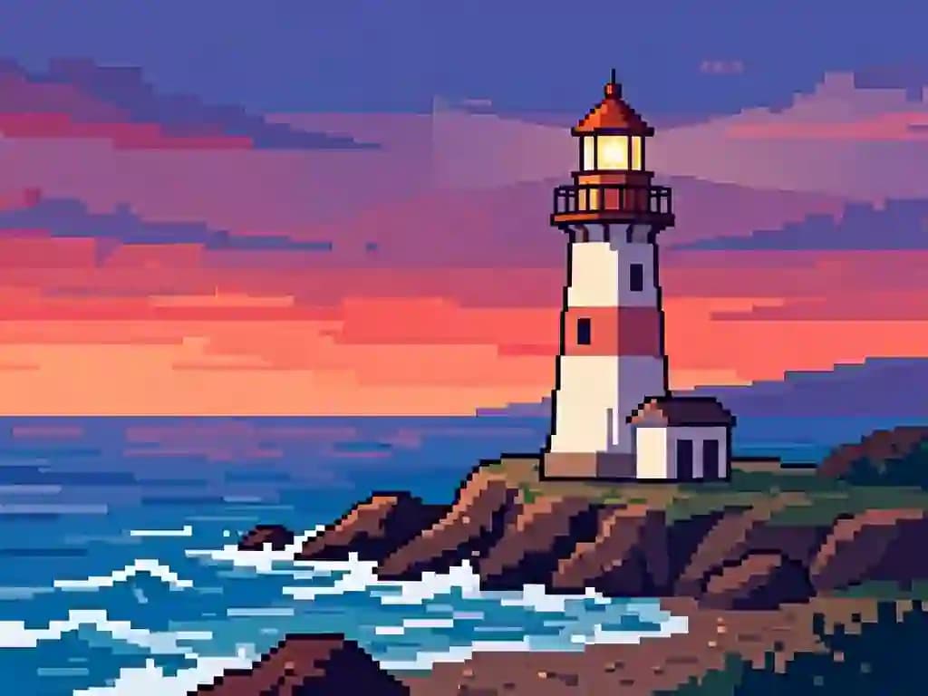 Pixel art example: landmark and cover art
