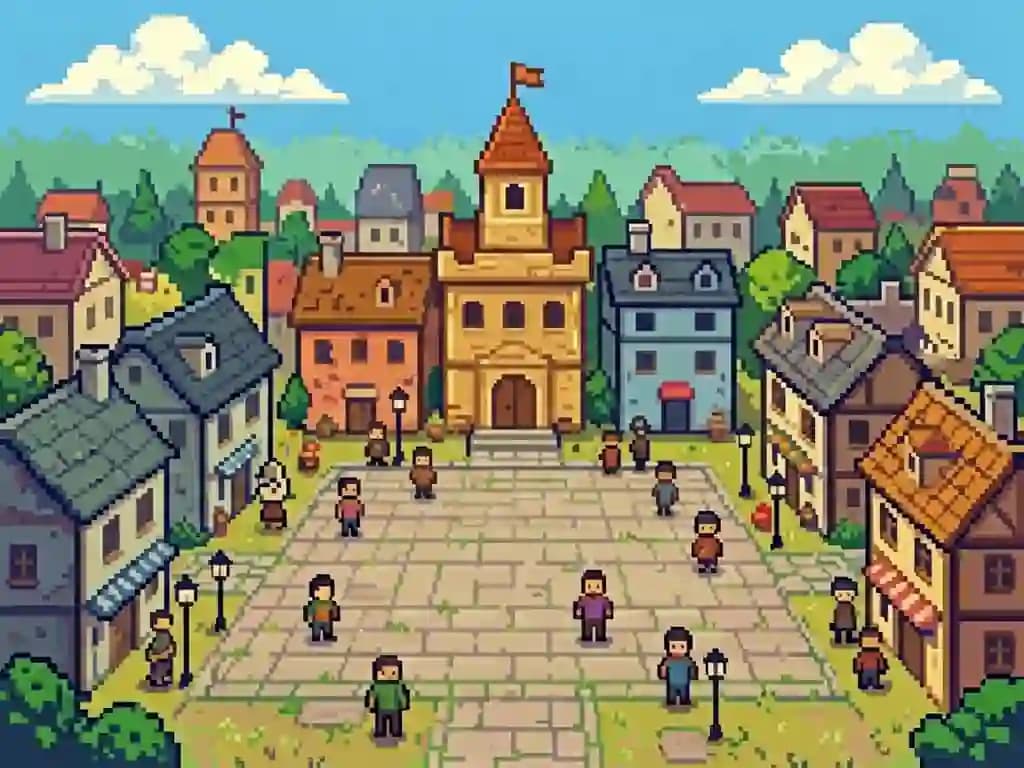 Pixel art example: community-scale plan