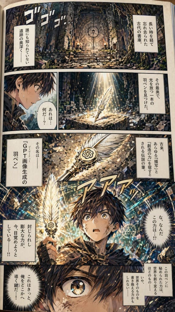 Shonen manga color page