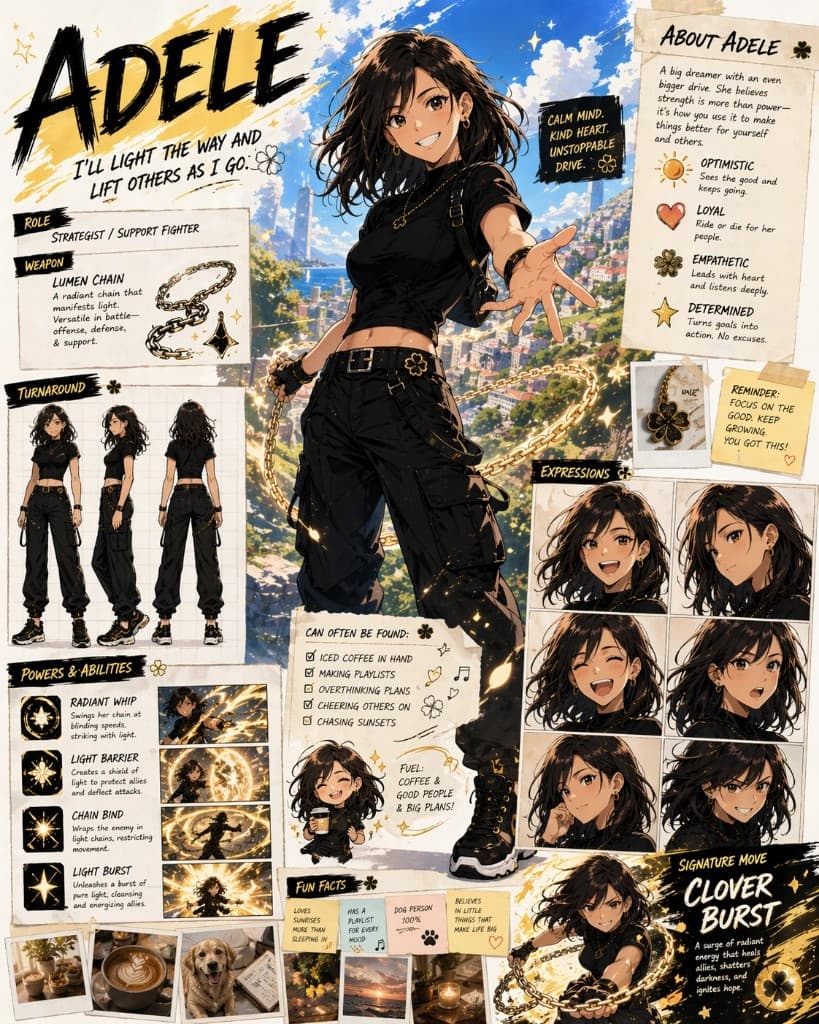 Shonen character sheet