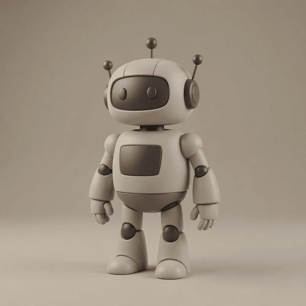 The sketch made to look like a 3D figurine