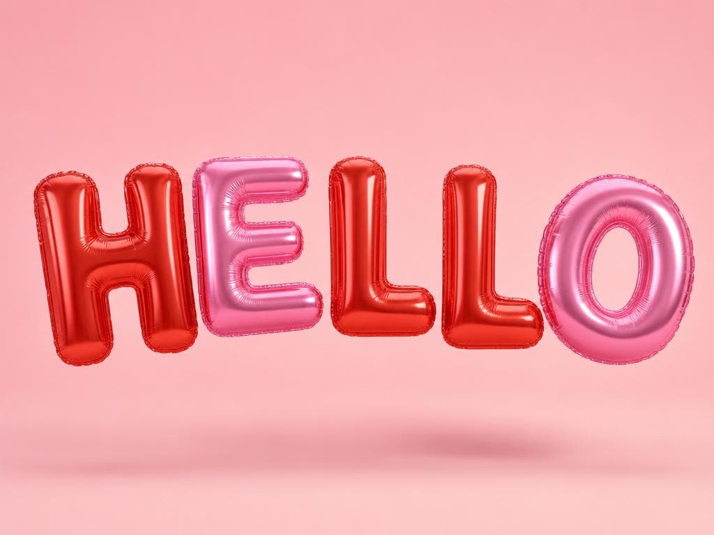 Balloon letters — HELLO
