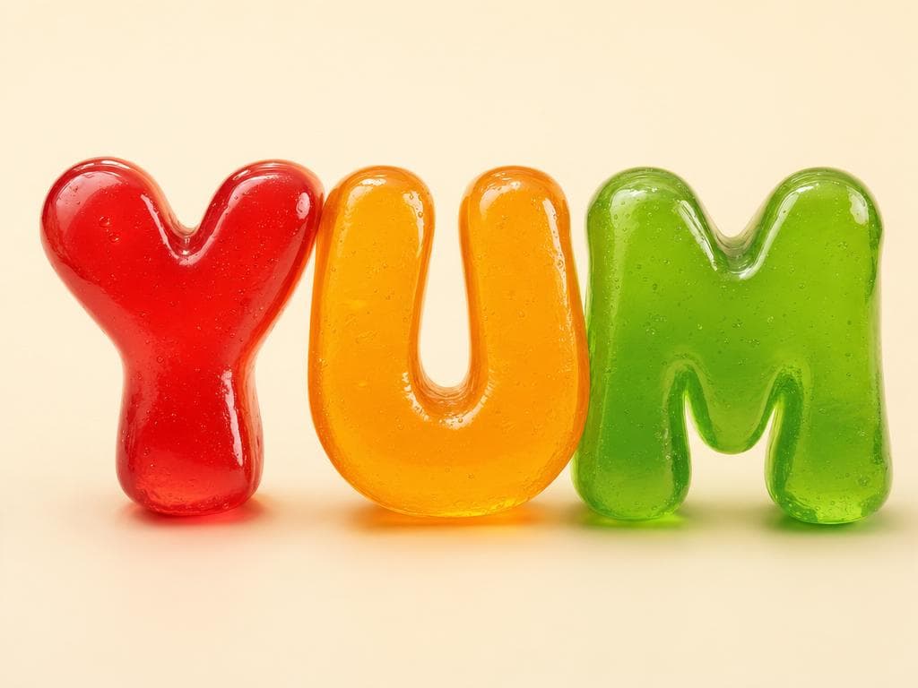Gummy jelly letters — YUM