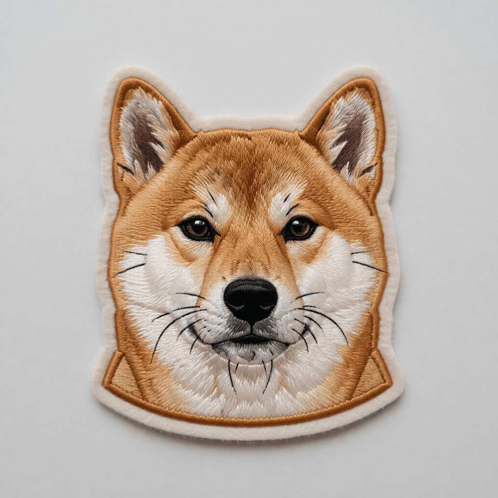Embroidered patch version of the photo