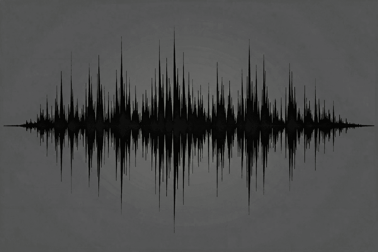 Noisy waveform before voice cleanup
