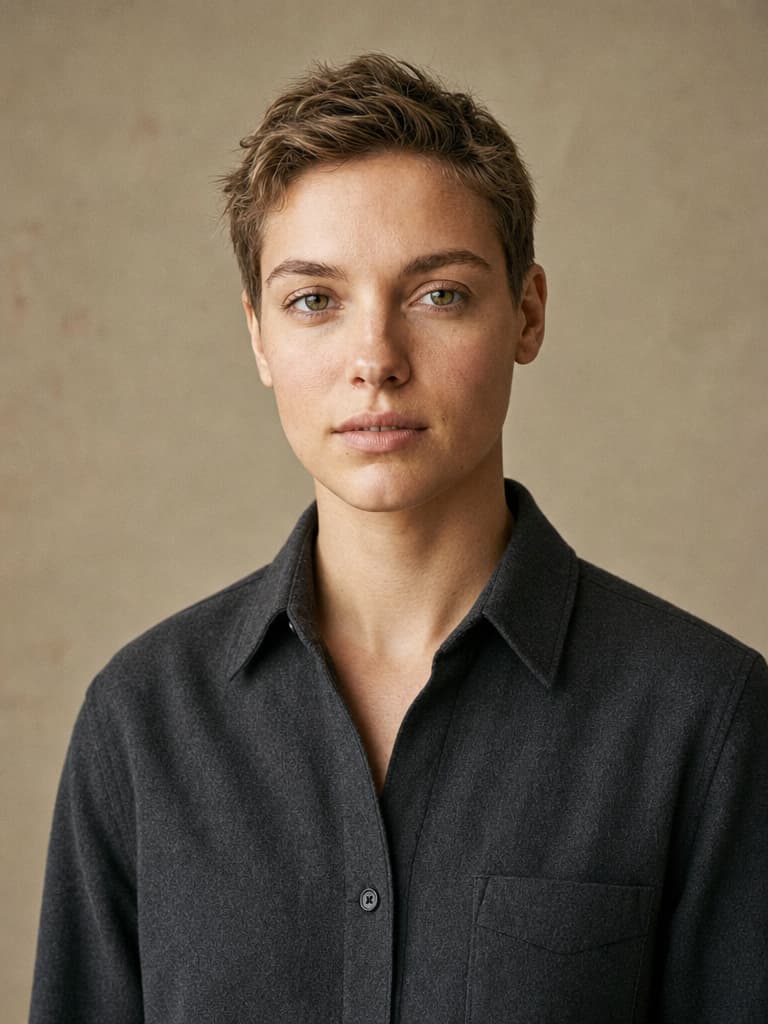 Same fictional adult with a generated masculine presentation