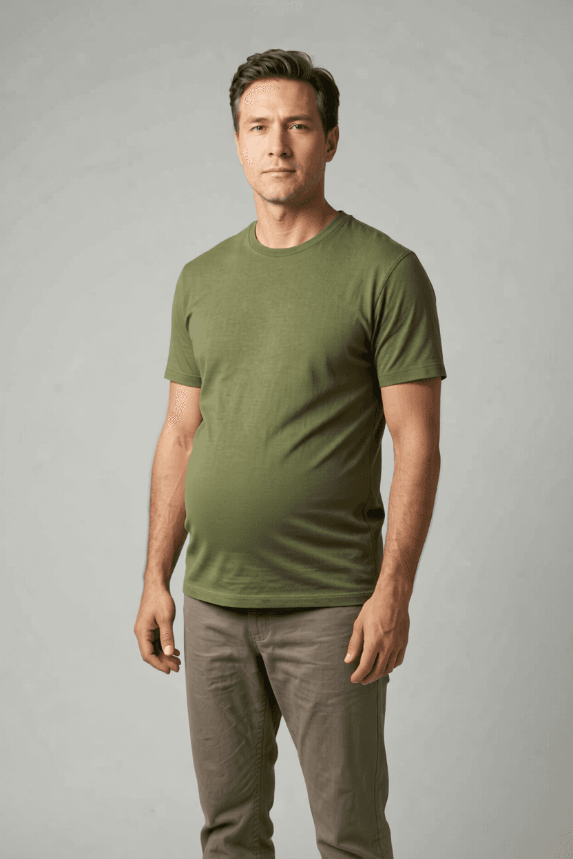 Clearly fictional AI pregnancy concept result