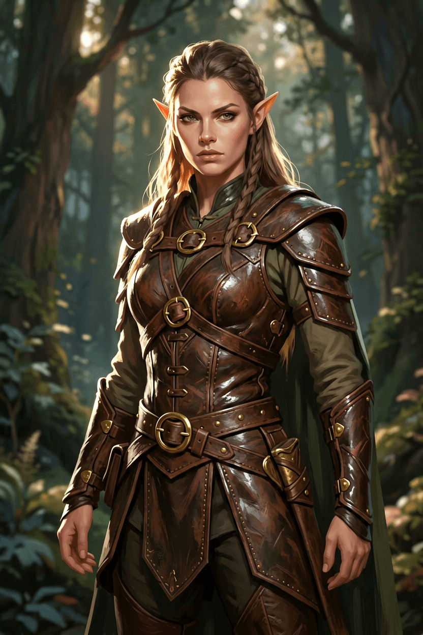 Elven ranger character prompt example