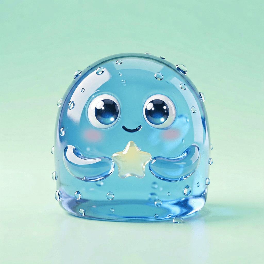 Brand mascot in jelly — jelly art generated on Voor