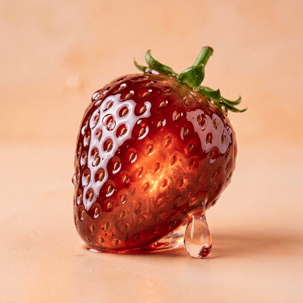 Glossy fruit study — jelly art generated on Voor