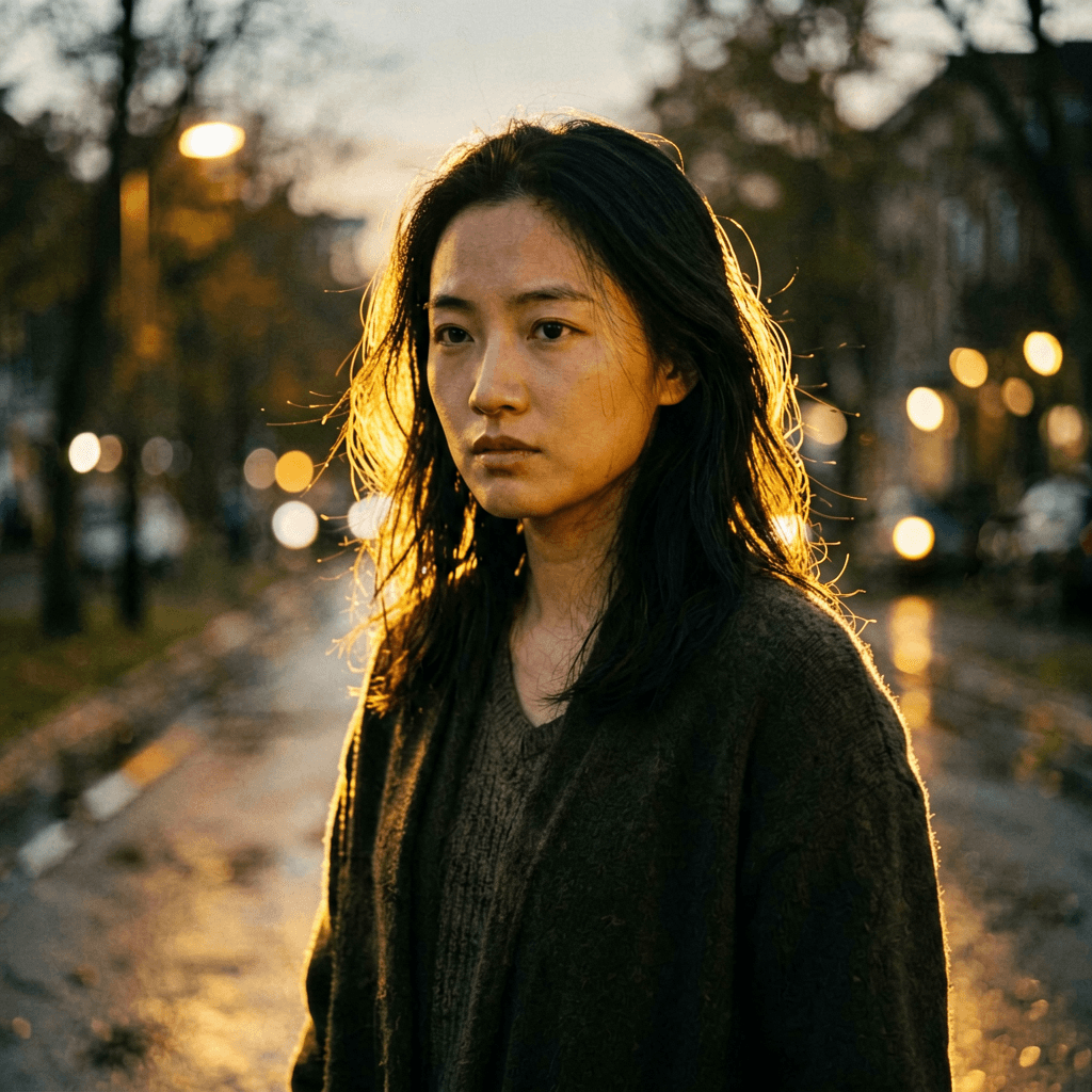 Cinematic Seedance prompt example — slow dolly portrait