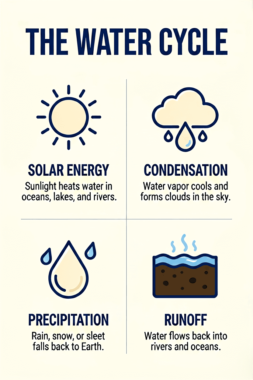 Water-cycle infographic