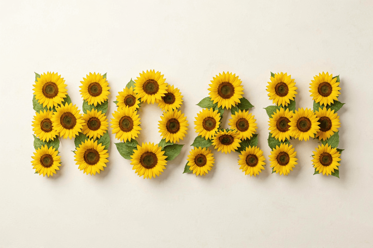 Turn name into flowers example — NOAH