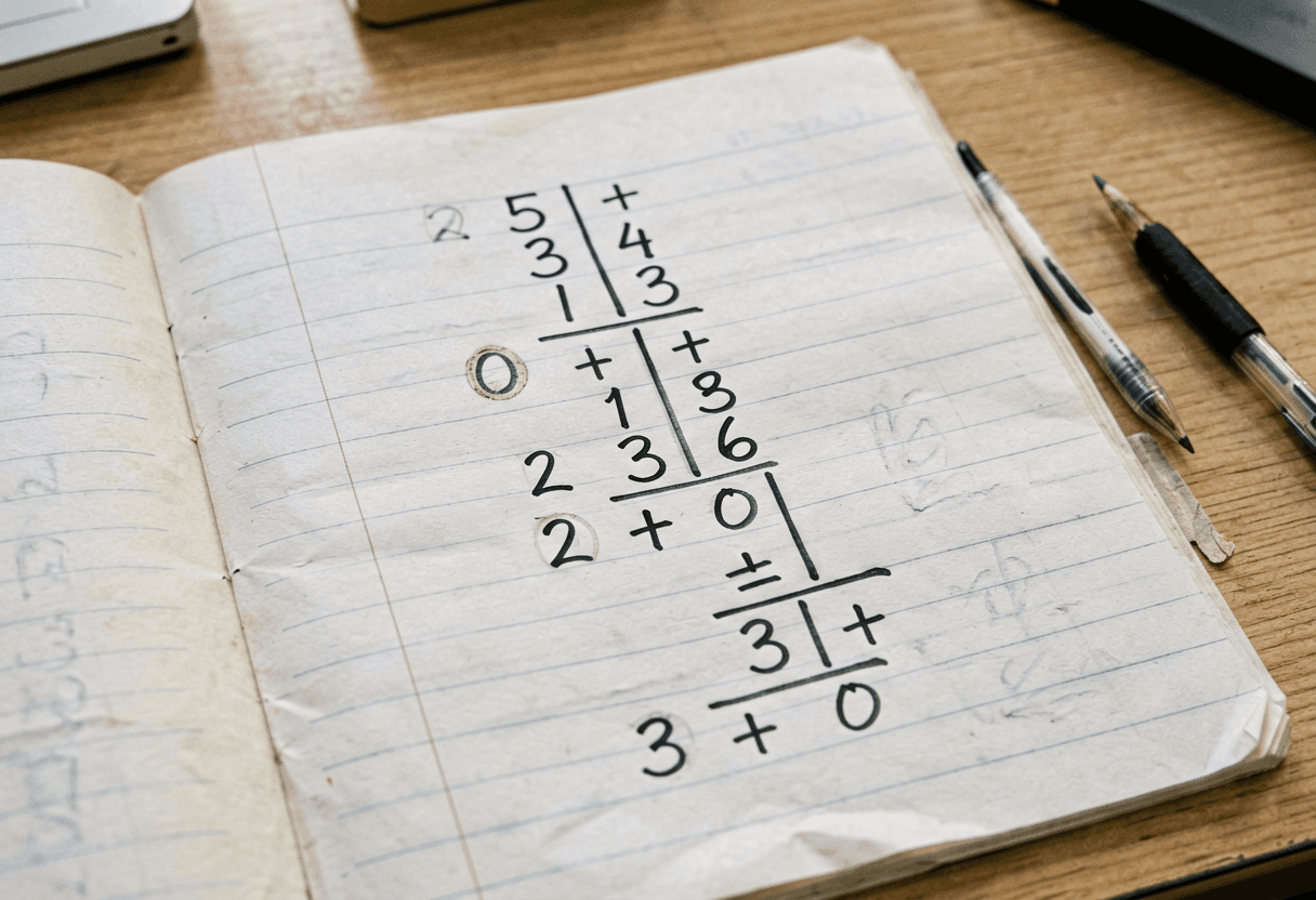Long division walkthrough — the ai homework helper shows each partial quotient so you can compare st