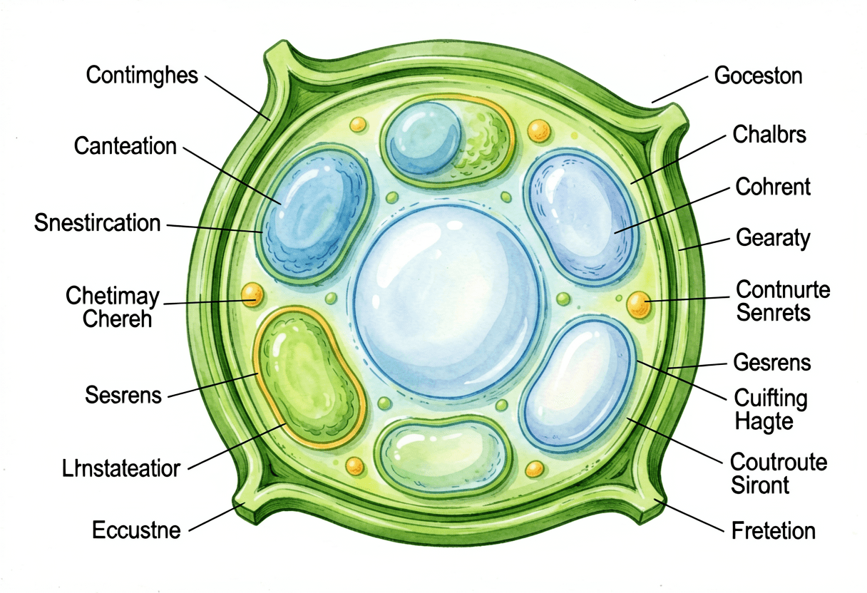 Biology diagram labelling — upload an unlabelled diagram and the ai homework helper names each struc