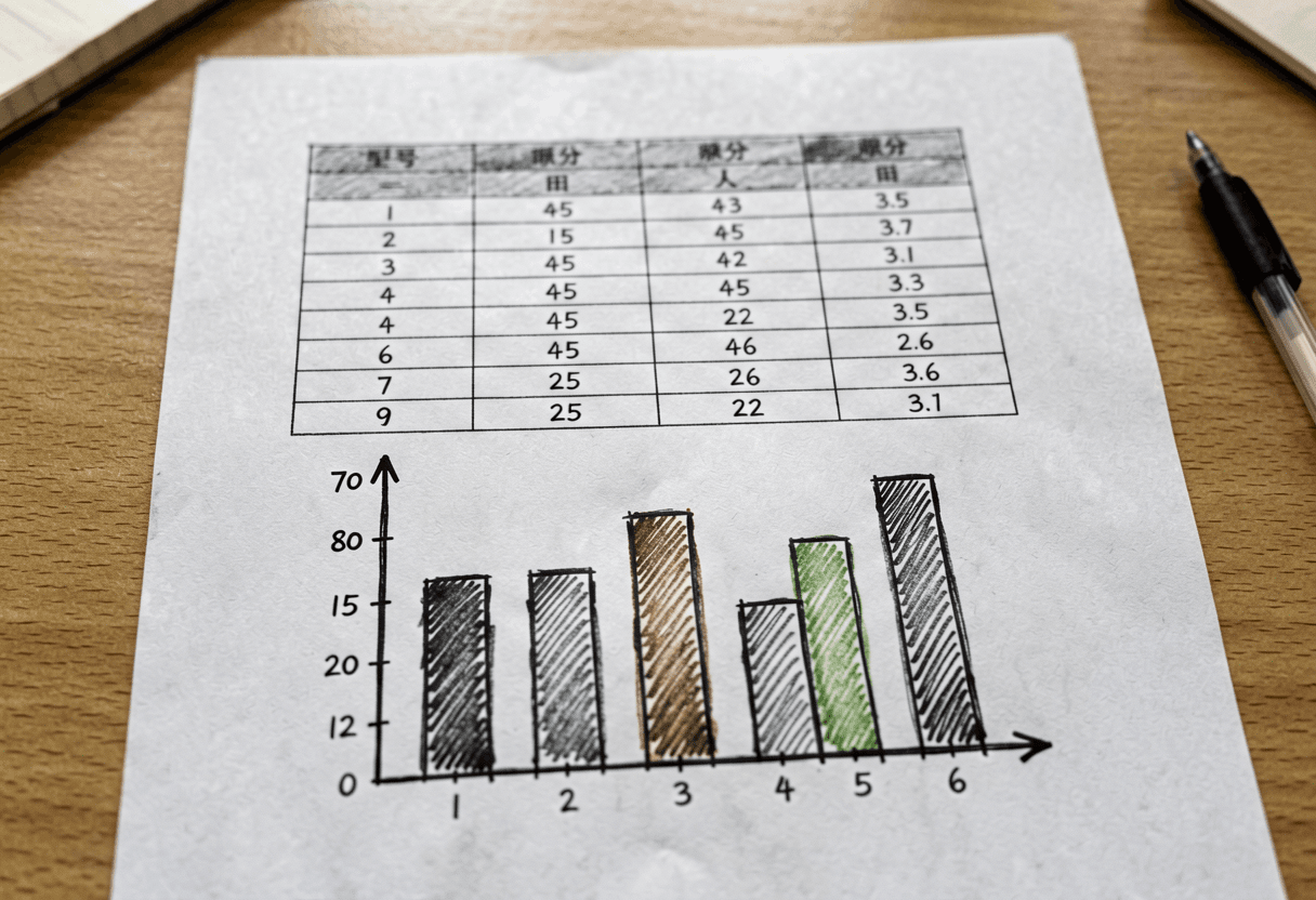 Statistics table read — upload a data table and the ai homework helper walks mean, median, or probab