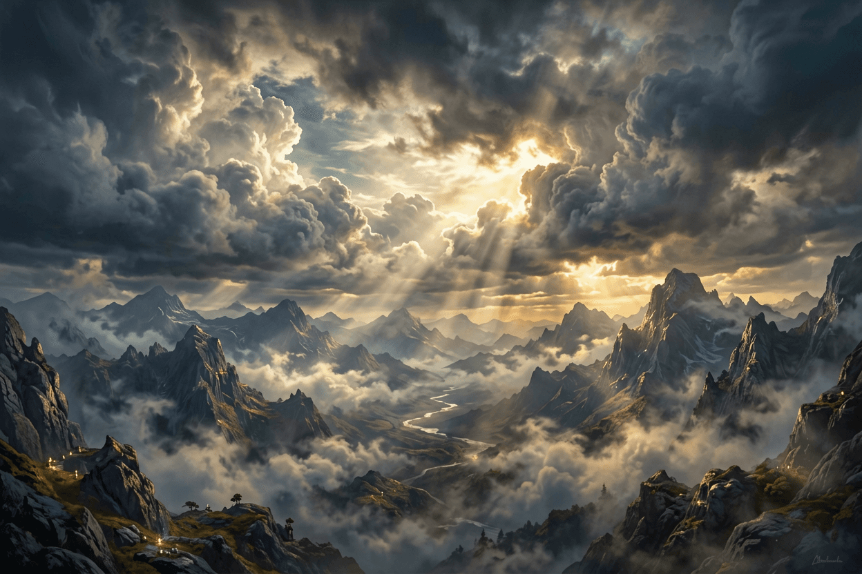 Animate image ai image to video tool for a game key-art banner with ambient cloud motion.
