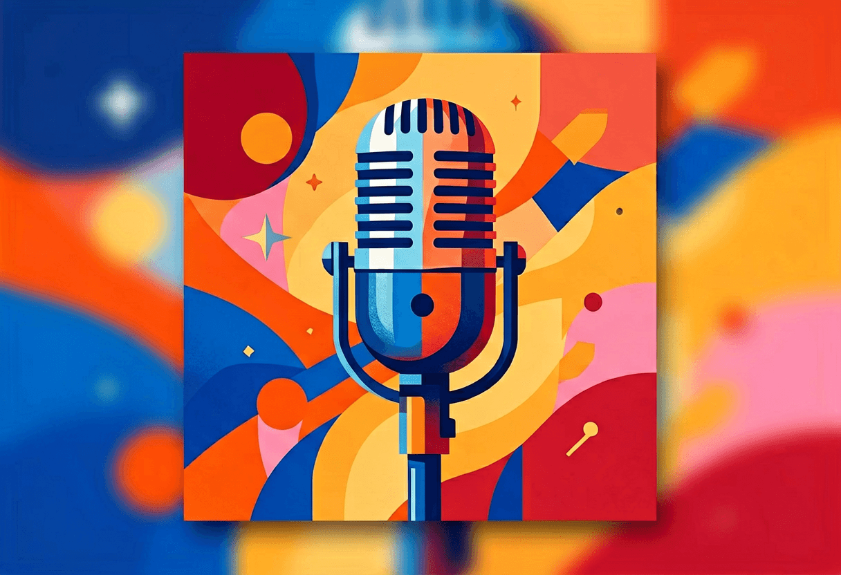 Animate image ai image to video tool for a podcast cover with static camera and soft loop.