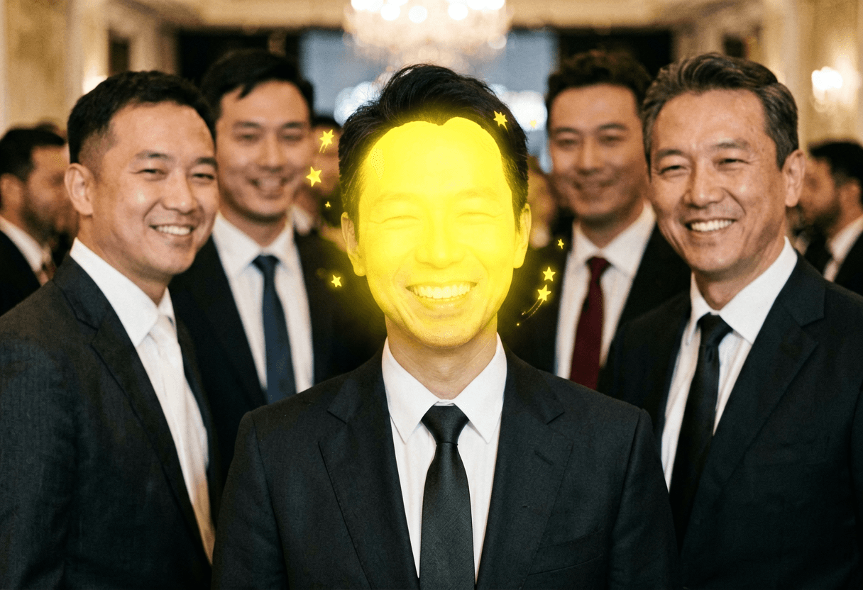 Face slimming ai for event photos — crop your face from the group shot, edit, recompose.