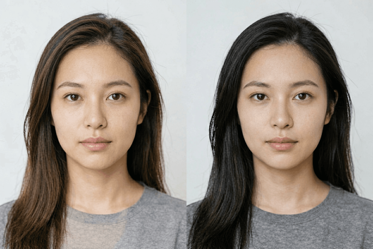 Face slimming ai with a strength ladder — run 10 and 15 percent, pick blind, trust your first pick.