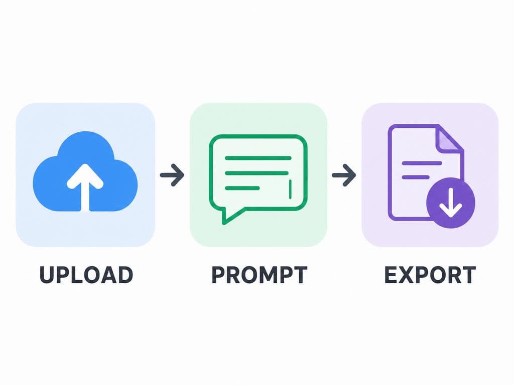 Three-step infographic
