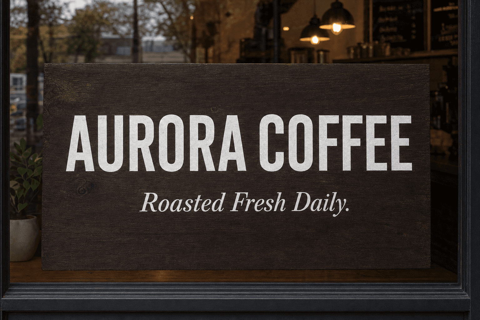 Coffee sign — explicit text placement — GPT Image 2 prompt example
