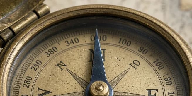 Native-pixel crop of the compass dial at 1k medium