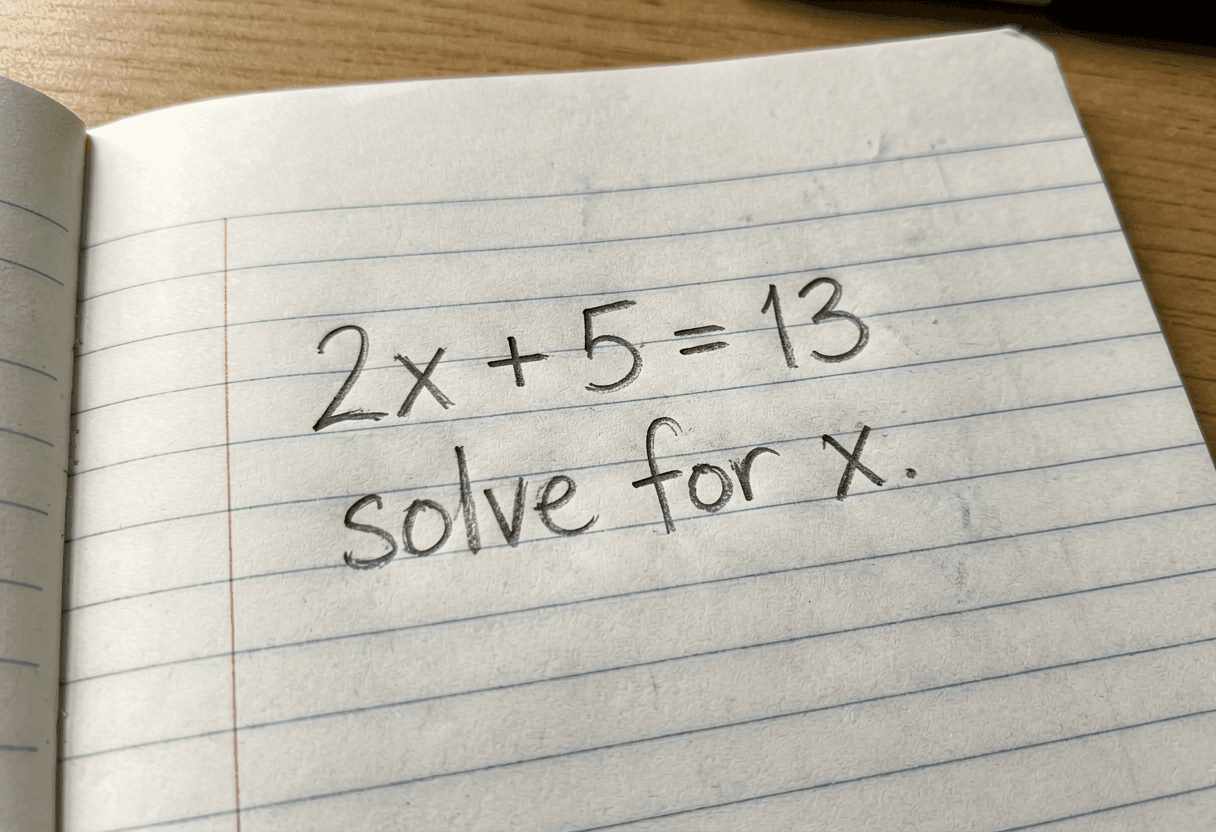 Photo of a handwritten math problem uploaded to the homework solver