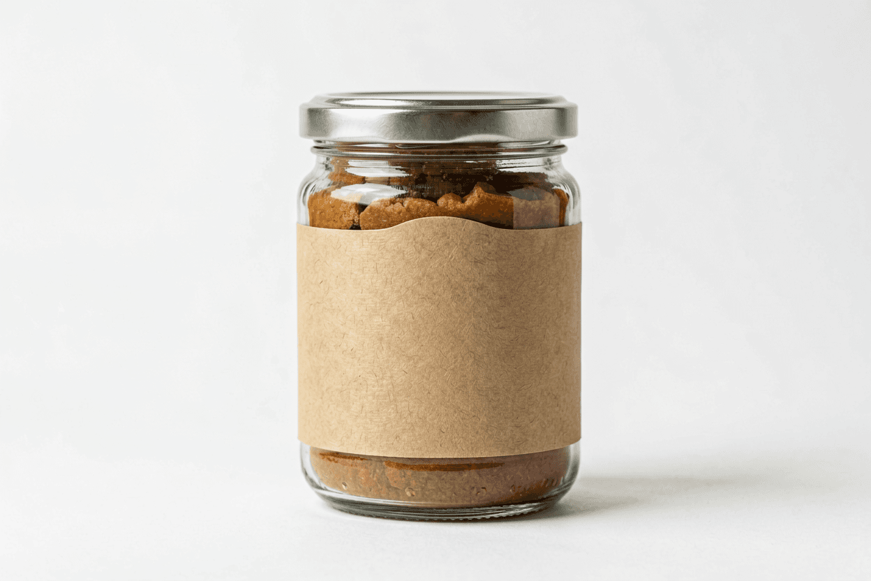 Unwrap Image AI for a cosmetic jar label where the ingredient panel wraps around the curve.