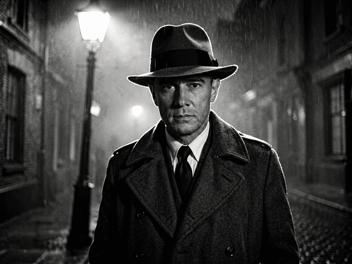 Target scene before Film noir face swap